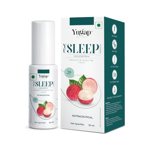 Image of Yugap Yu'Sleep Melatonin Sleep Spray 20 ml with Vitamin B6 | Fast Absorption And Better Than High Dose Sleeping Pills | Non-Habit Forming | Stress Relief (100 Sprays)