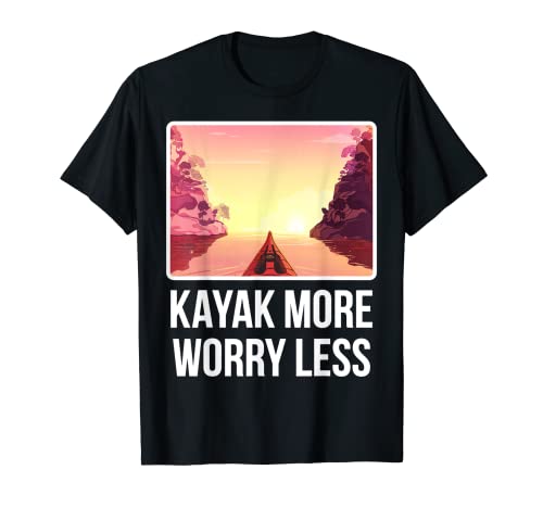 Kayak Más Atardecer Kayak Kayak Camiseta