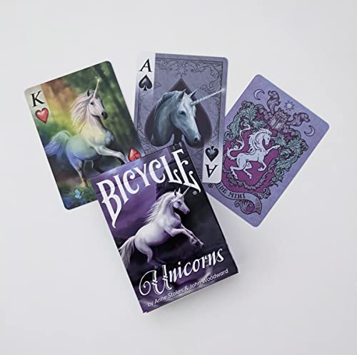 Bicycle Anne Stokes Naipes Unicornio Morado