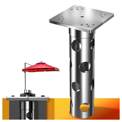 Durable In-Ground Stainless Steel Umbrella Base