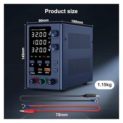 Alimentation CC réglable 62V 5A EPS6205 avec mémoire et charge Type-C - 4