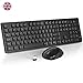 Produktbild WisFox Tastatur Maus Kabellos, 2.4GHz Ultra Dünn Fortgeschrittene Leise Tastatur Maus Kabellos Combo Voller Größe mit USB Nano Empfänger für Laptop