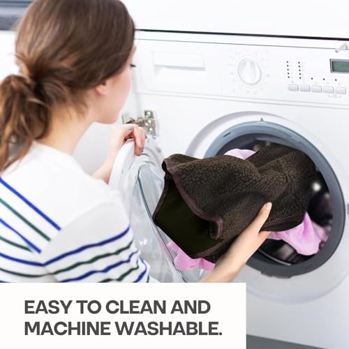 Bibykivn Hundedecke,Faltbare Haustierdecke,wasserdichte Hundematte für draußen,100 x 70 cm,mit Tragetasche für Hunde,Reisedecke für Hunde Katzen,Haustiere Picknickdecke(Schwarz - Flaumig)