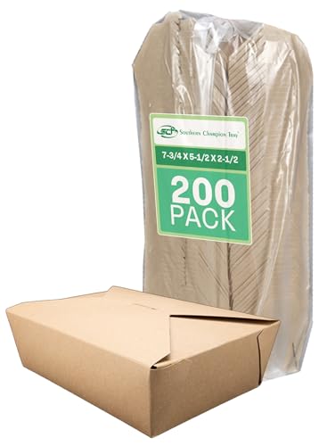 SCT ChampPak Retro Carryout Boxes, #3, 7.75 x 5.5 x 2.5, Kraft, Paper, 200/Carton SCT ChampPak Retro Carryout Boxes, #3, 7.75 x 5.5 x 2.5, Kraft, Paper, 200/Carton