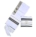 Star Gifts Acrylic Tallit Prayer Shawl in Black with Gold Size 22" L X 72" W with Menorah Bag