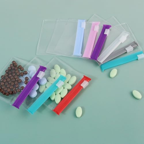 Reusable 14 Piece Colored Pill Pouch Set