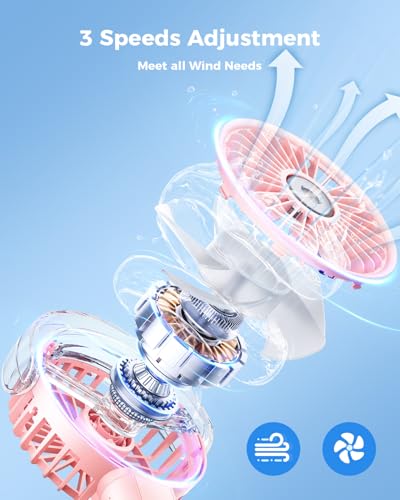SWEETFULL Misting Fan Portable - 180° Foldable Handheld Personal Fan with Mist Spray, 3 Speeds, 30ml Water Tank, USB Rechargeable for Travel, Outdoors, Makeup, Camping, Home, and Office Use