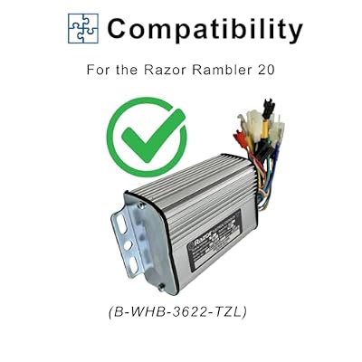 AlveyTech 36 Volt B-WHB-3622-TZL Controller for the Razor Rambler 20 - Replacement Motor Speed Control Module with 6 Wire Throttle Connector