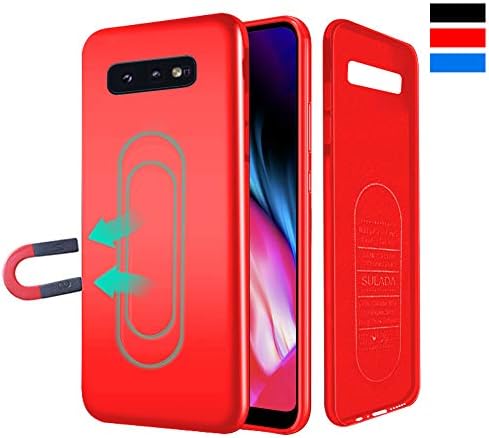 Magnetic Case for Samsung Galaxy S10e,Ultra Thin Case for Magnet Car Phone Holder with Invisible Built-in Metal Plate,Soft TPU Anti-Scratch Full Protective Cover for Samsung Galaxy S10e 5.8''[Red]