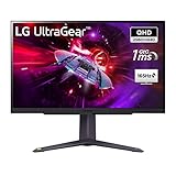 LG Electronics 27GR75Q-B Ultragear Gaming Monitor 27' (68,5 cm), 2.560 x 1.440, 16:9, WQHD 1440p, 99% sRGB, HDR10, 165 Hz, 1 ms GtG - Schwarz