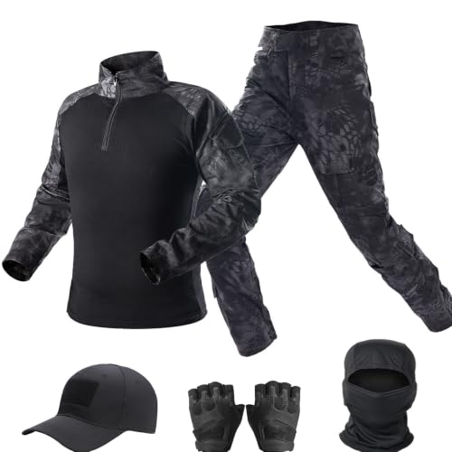 VPZenar Men's Tactical Uniform,Combat Shirt & Pants,TYP Airsoft Clothes,XL