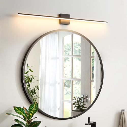 Image of Modern Bathroom Vanity Light 40 Inch, 23W Black Bathroom Light Fixture Over Mirror, Dimmable 5CCT LED Wall Sconce Lighting for Restroom Mirro