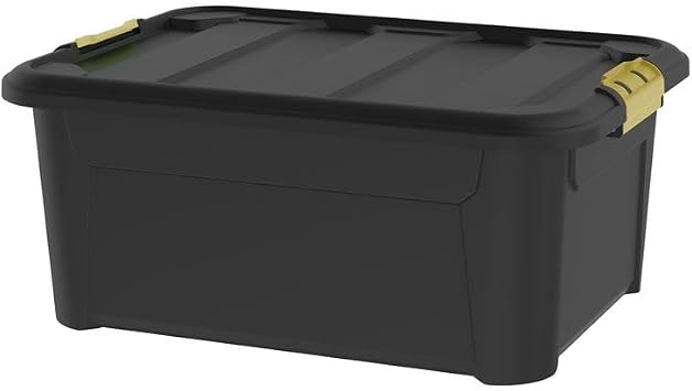 Storage Box & Toy Box Storage Organizing Case 40l Black Ziplock Case