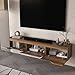 Atelier Mobili Floating TV Stand for 75 Inch TVs, Modern Entertainment Center with Cable Management,Elegant TV Stands for Living Room, Stylish Modern TV Stands (Walnut)