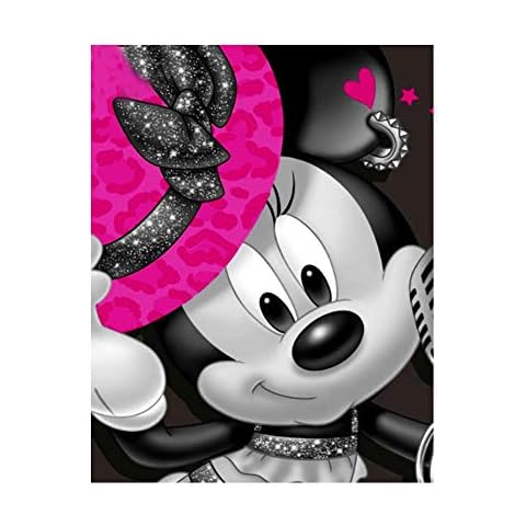 Full Drill Diamond Paintin Cartoon by Number Kits,5D DIY Diamond Embroidery Crystal Rhinestone Cross Stitch Mosaic Paintings Arts Craft for Home Wall Decor 12X16Inch Cover