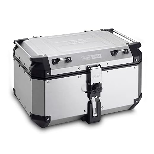 Givi OBKN58A - Maleta baúl con capacidad para casco Trekker Outback de 58 litros, maletín monokey de aluminio para 2 cascos con apertura rápida 323 x 454 x 555 mm