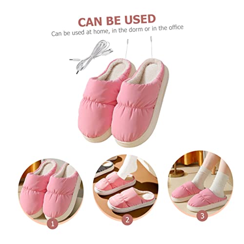 Calentador de pies USB GALPADA en forma de zapato rosa miniatura 4