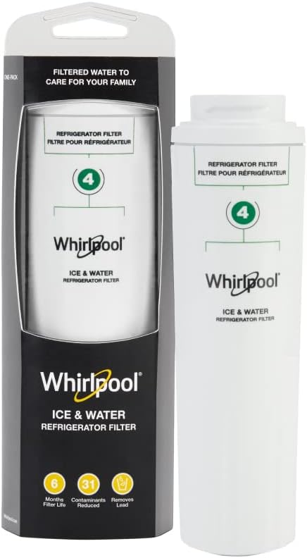 Whirlpool Refrigerator Ice and Water Filter 4 - WHR4RXD1, Single-Pack, Green