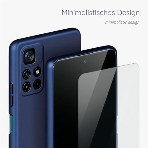 Coque Xiaomi Poco M4 Pro 5G moex avec film ecran bleu mat
