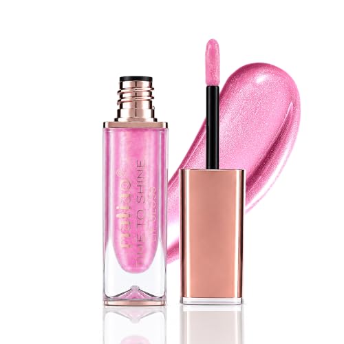 Image of Maliao Time To Shine Lip Gloss (Pinxie Pink, 6.5ml) | High Shine Lip Gloss with Intense Colour & Luxe Shimmer | Highly Pigmented, Smooth-Gliding Glossy Lip Makeup | Non-Sticky, Lightweight & Infused with Vitamin E