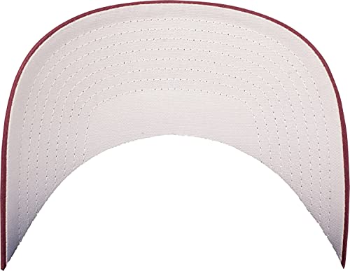 Image of Flexfit Trucker Mesh Fitted Cap | 6-Panel, Mid-Profile, Stretchable Mesh Backing, Flexfit Sweatband, Curved Visor, Silver Undervisor