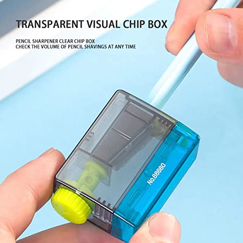 Adjustable Pencil Sharpener,The Knob Can Adjust 4 Types Of Pen Tip Thickness,With Push Pull Cover Prevents Accidental Openings,For Standard Pencils,Colored Pencils, And Makeup Pencils (2Colors) #TOP5