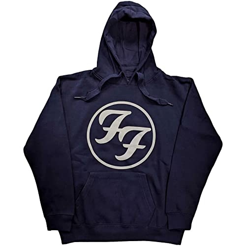 Sweat Foo Fighters Homme Femme Pull à Capuche Bleu Marine FF Band