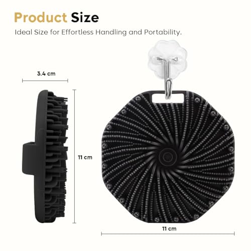 Image of Silicone Body Scrubber - Deep Cleansing & Exfoliating Shower Brush for Soft, Smooth Skin, Improves Skin Texture, Boosts Circulation, Gentle & Hygienic Bath Scrubber for Men & Women