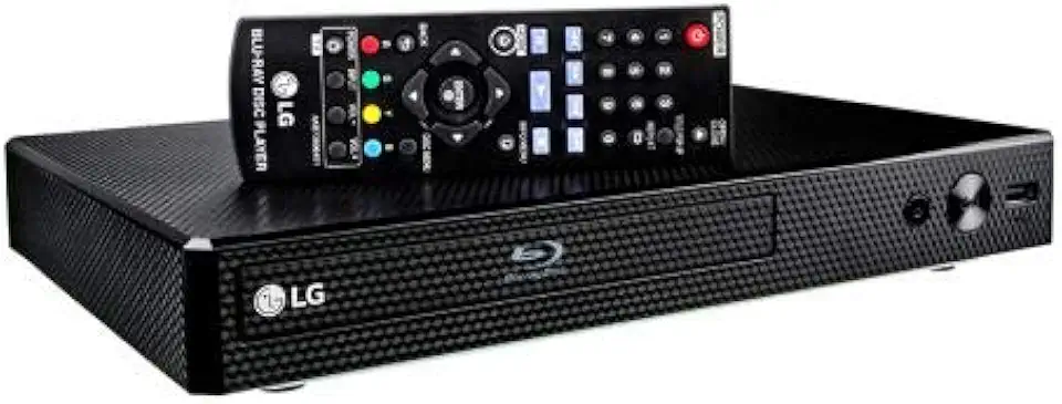 LG BP350 Blu-ray Disc & DVD Player Full HD 1080p Upscaling com serviços de streaming, Wi-Fi integrado, saída HDMI e compatível com Smart HI-FI, junto com cabo HDMI Alphasonik incluído