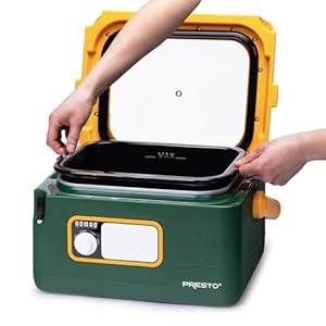 Presto 06019 8-Quart Nomad Traveling Slow Cooker, Locking Lid, Dry Erase Board, Green/Gold Presto 06019 8 Quart Nomad Traveling Slow Cooker Locking Lid Dry Erase Board GreenGold