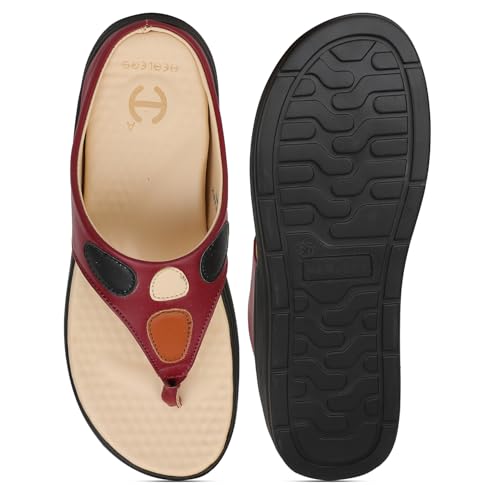 Image of Liberty Healers ZUBIE 2E Casual Slipper For Women With EVA Sole | Comfortable and Lightweight | Trendy Design PU Outolse| Durable Soft Insole | Stylish Footwear and Cushioned Footbed