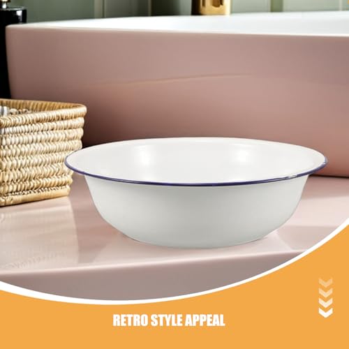 2PCS Enamel Washbasin: Cuenco esmaltado para remojo de pies miniatura 5
