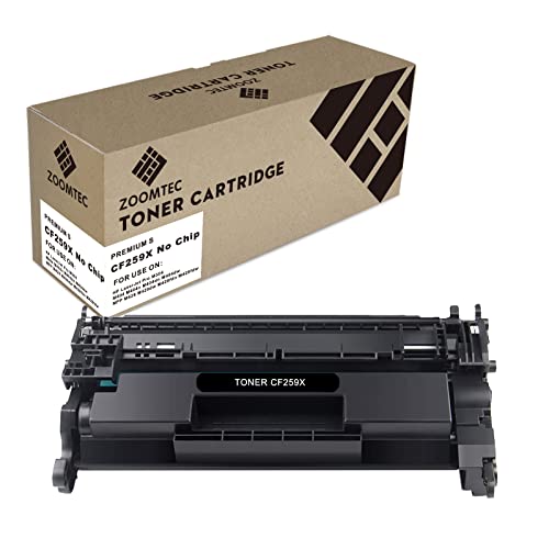 ZOOMTEC Compatible CF259X 59X Cartouche Noire Toner CF259A 59A Remplacement pour HP M304a M404dw M404dn M404n M428dw M428fdw M428fdn M428m M406dn M430f M304 M404 M408 (sans Puce) Cover