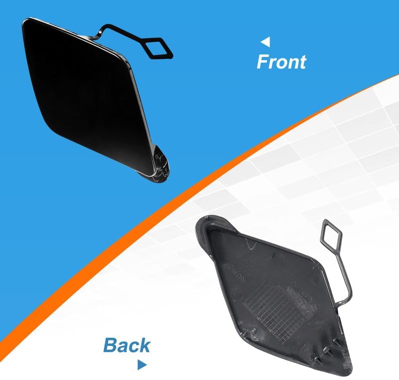 Car Front Bumper Tow Hook Cover Cap Towing Eye Fit For BMW 3 Series F30 M-Sport 320i 325d 328i 330d 330e 330i 340i 335i 2013-2018 51118056606 51118067961 Trailer cover (Black, Right Passenger Side)