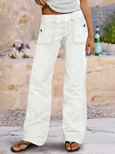 Image of Flamingals Straight Leg Drawstring Pants for Women