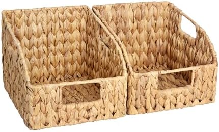 StorageWorks Pantry Baskets for Organizing, Wicker Basket with Bu...