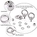 Glarks 36Pcs 304 Stainless Steel M6 Male Thread Machinery Shoulder Lifting Ring Eye Bolt with Lock Nuts/Lock Washers/Flat Washers Set