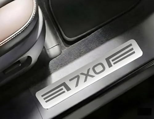 Image of Door Sill /Foot Step Stainless Steel Plates with Mahindra 7XO (Set of 4 Pcs)