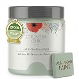 Country Chic All-in-One Chalk Paint for Furniture, Cabinets, Home Decor, Eco-Friendly, Matte Finish, Built-In Primer & Top Coat for Wood, Metal - No Wax Needed (Happy Hour (Mint Green), Sample (4 oz)) -