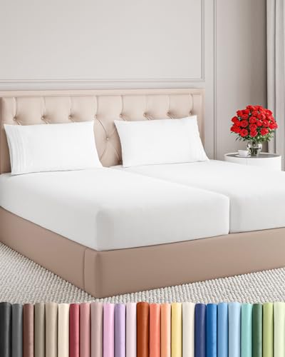 Split King Size 5 Piece Sheet Set - Comfy Breathable &