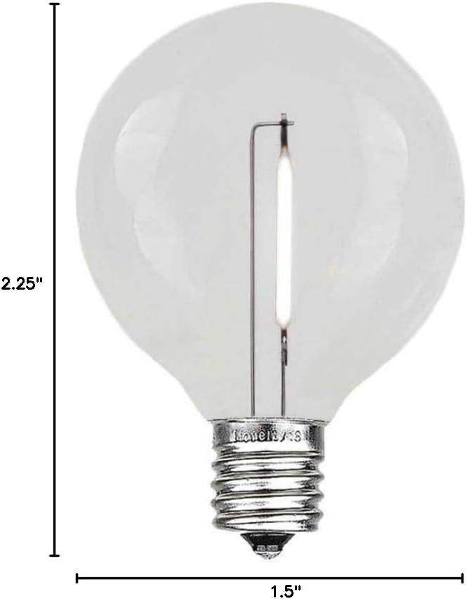 25 Bombillos LED G40 Blanco Puro Base Candelabro E12 miniatura 10