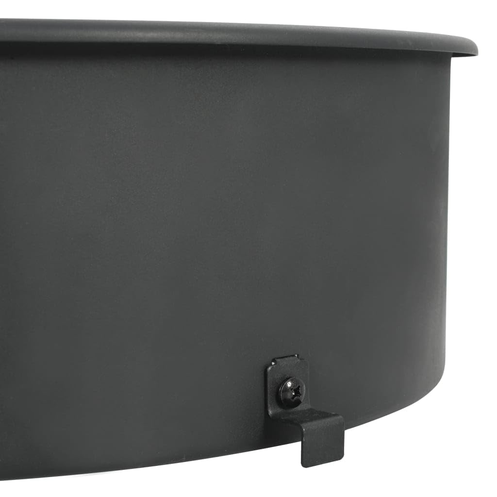 Juego de asador para barbacoa, 57 cm, acero esmaltado y motor