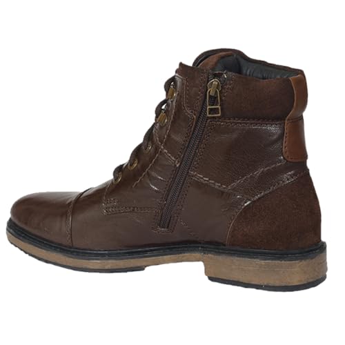 Image of Allen Cooper Genuine Leather Crumbled Comfortable Boots For Men
