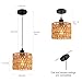 KENMI Woven Pendant Light Boho Chandelier, Rattan Pendant Lights Kitchen Island, Farmhouse Pendant Lighting with Hand Woven Wicker Shade, Boho Chandelier Light Fixtures Ceiling Hanging Light
