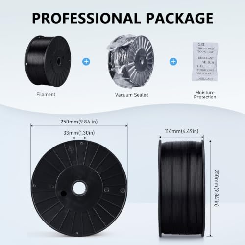Image of YOUSU TPU 95A Filament 1.75mm Black 3kg Flexible 3D Printer Filament | Soft elastic, no stringing. For phone cases, wearables & functional parts. Fits most FDM printers.