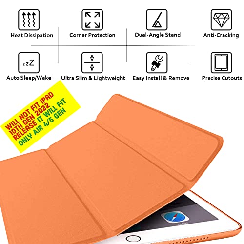 Image of DuraSafe Cases for iPad Air 4th 5th 6th 11th Gen 11 inch /10.9 inch A2588 A2589 A2591 MM9E3HN /A MM9D3HN /A MME23HN /A MM9C3HN /A MM9F3HN /A A2316 MYFQ2HN /A MM9N3HN /A MYFM2HN /A MYFR2HN /A MYFP2HN /A - Orange