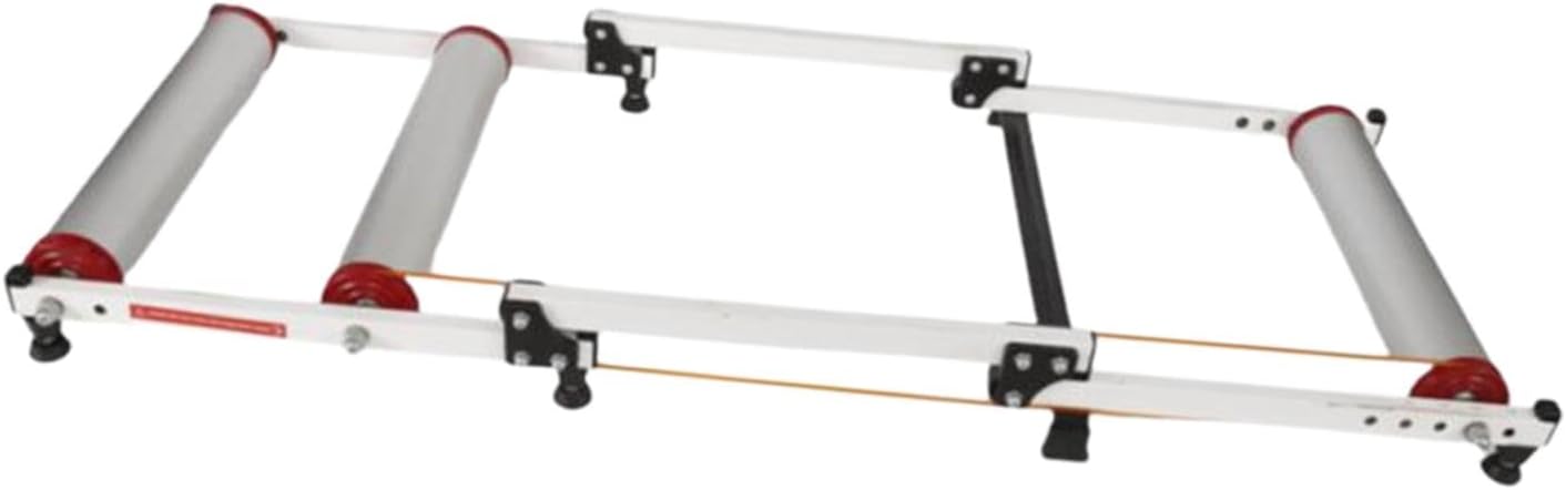 Colaxi Foldable Bike Roller Trainer Stand, Adjustable Resistance, White, Road Bike, Indoor Cycling Training