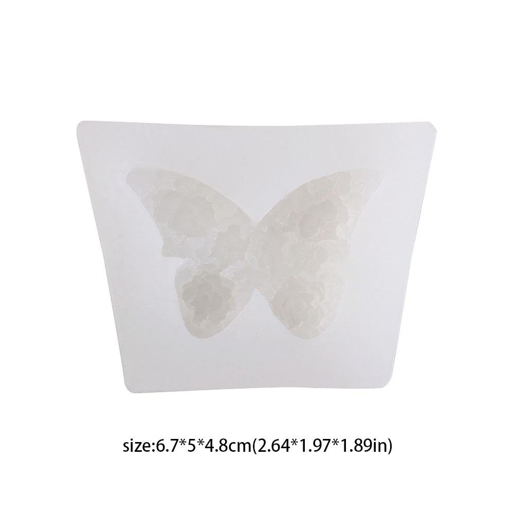 2 Moldes De Vela De Mariposa, Moldes De Resina De Mariposa 3D, Moldes De Silicona Para Jabón De Mariposa Floral Para Hacer Velas, Fundición De Resina Epoxi, Fondant De Chocolate, Decoración
