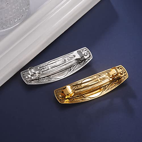 Teamer Fashion Vintage Celtic Knot Hair Clip Metal Barrettes Hair Accessories Pattern Engraved Headwear Styling Gifts For Women (World Tree 1 - Antique Silver) #TOP5