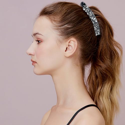 12 Pinzas Banana con Perlas y Piedras para Cabello Grueso miniatura 5